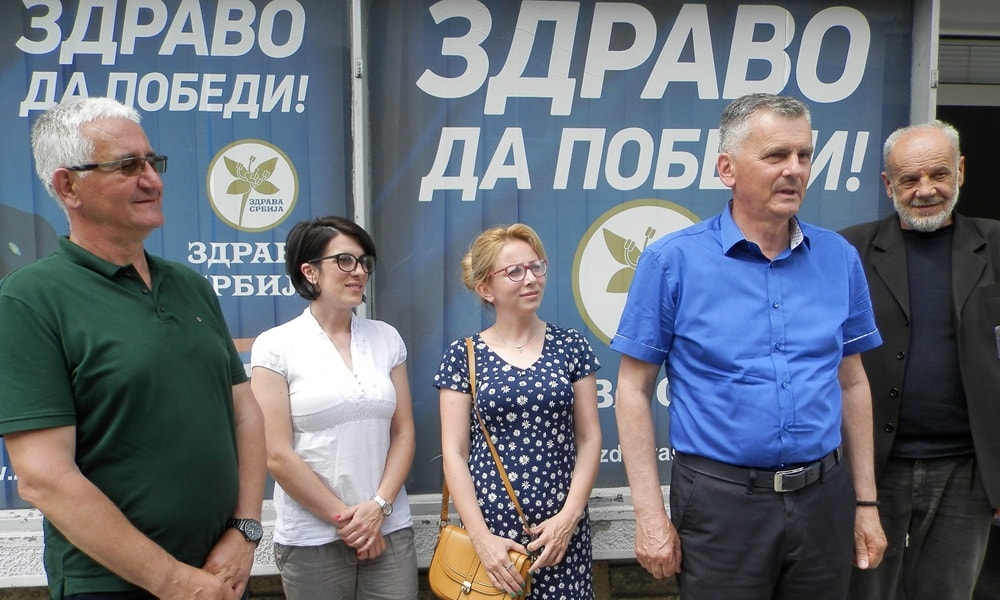 Недавно у Новој Вароши : Милан Стаматовић са члановима Здраве Србије