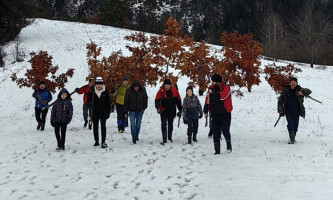 Бадњи дан под снегом- јуче у Акмачићима (Уступљена фотографија)