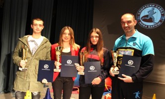 Најбољи:(с лева)  Вељко Чкоњевић, Снежана Зечевић, Стојана Пушичић и Ибрахим Хаџибеговић 